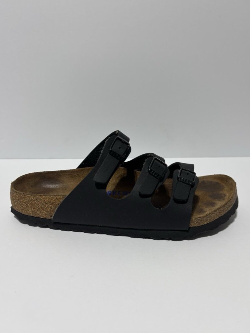 Birkenstock Women’s Florida Black Birko Sandals, Size US 8 M, EUR 39